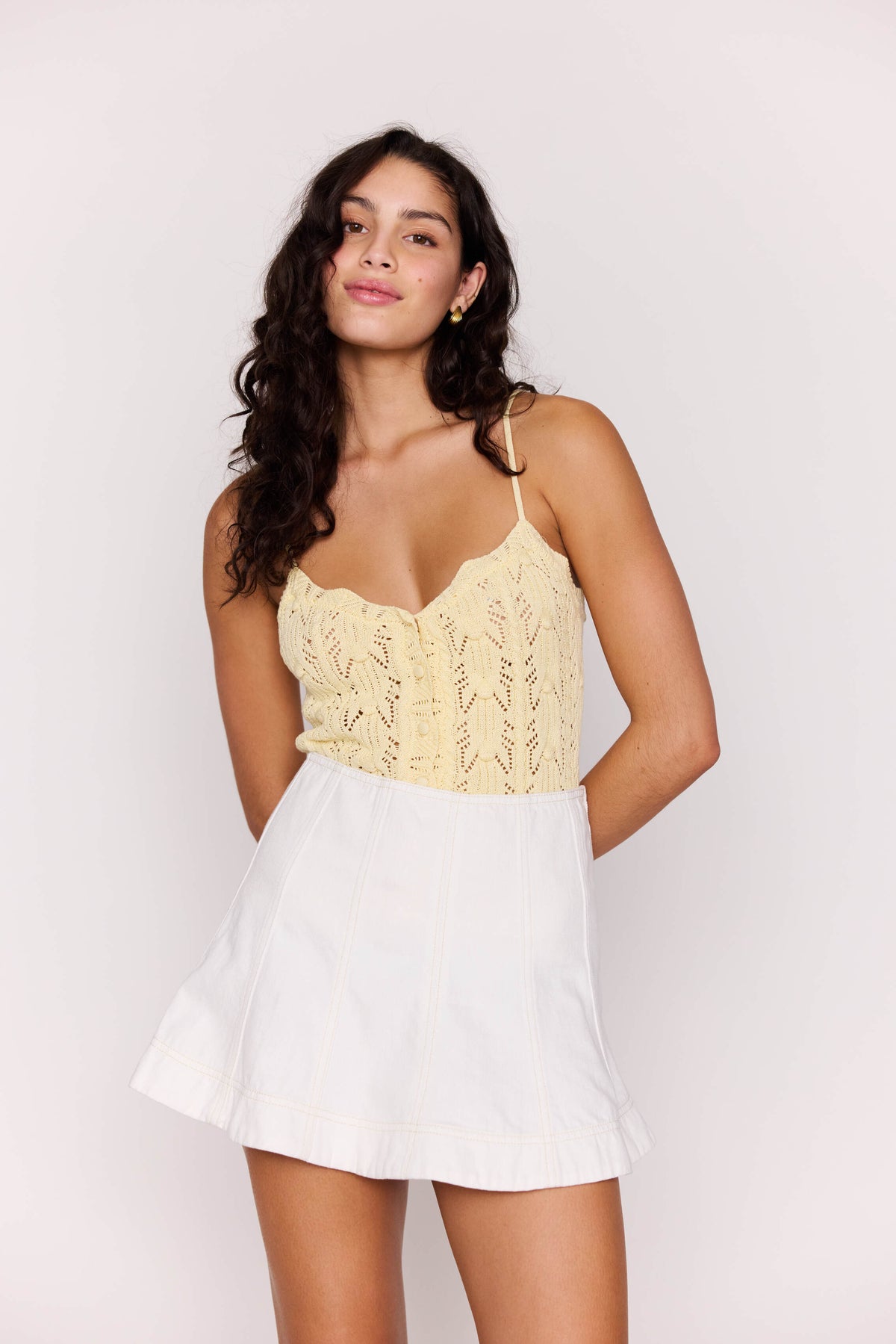 MINKPINK COVE DENIM MINI SKIRT