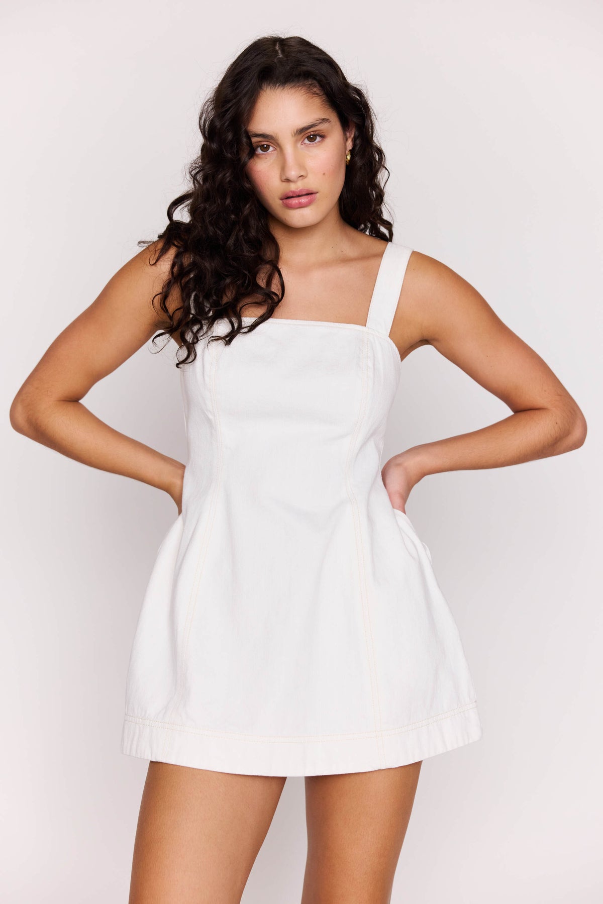 MINKPINK COVE DENIM MINI DRESS