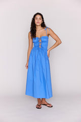 MINKPINK LIANA TIE DETAIL MIDI DRESS