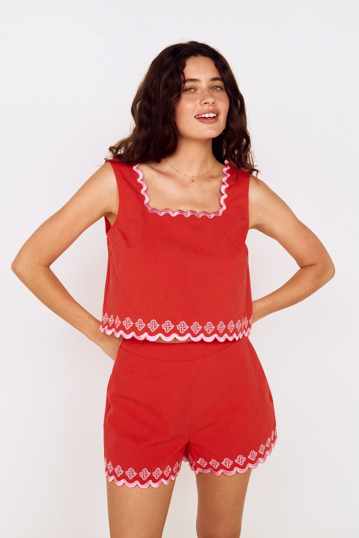 MINKPINK AMAYA EMBROIDERED TOP