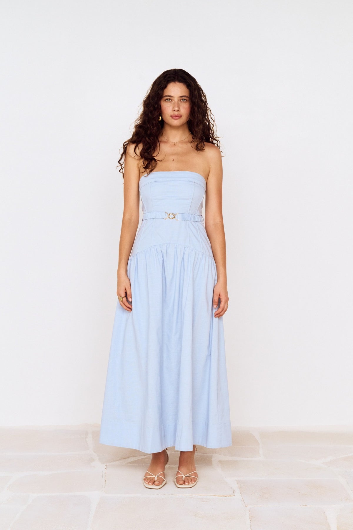 MINKPINK INES STRAPLESS MIDI DRESS