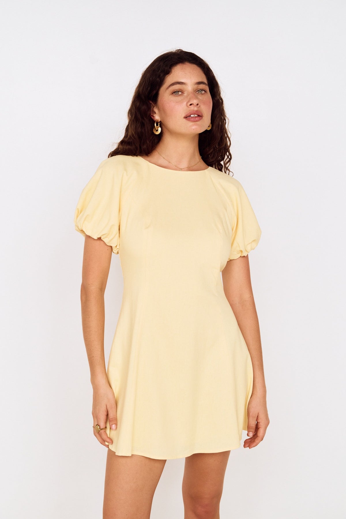 MINKPINK GRAZIA PUFF SLEEVE MINI DRESS