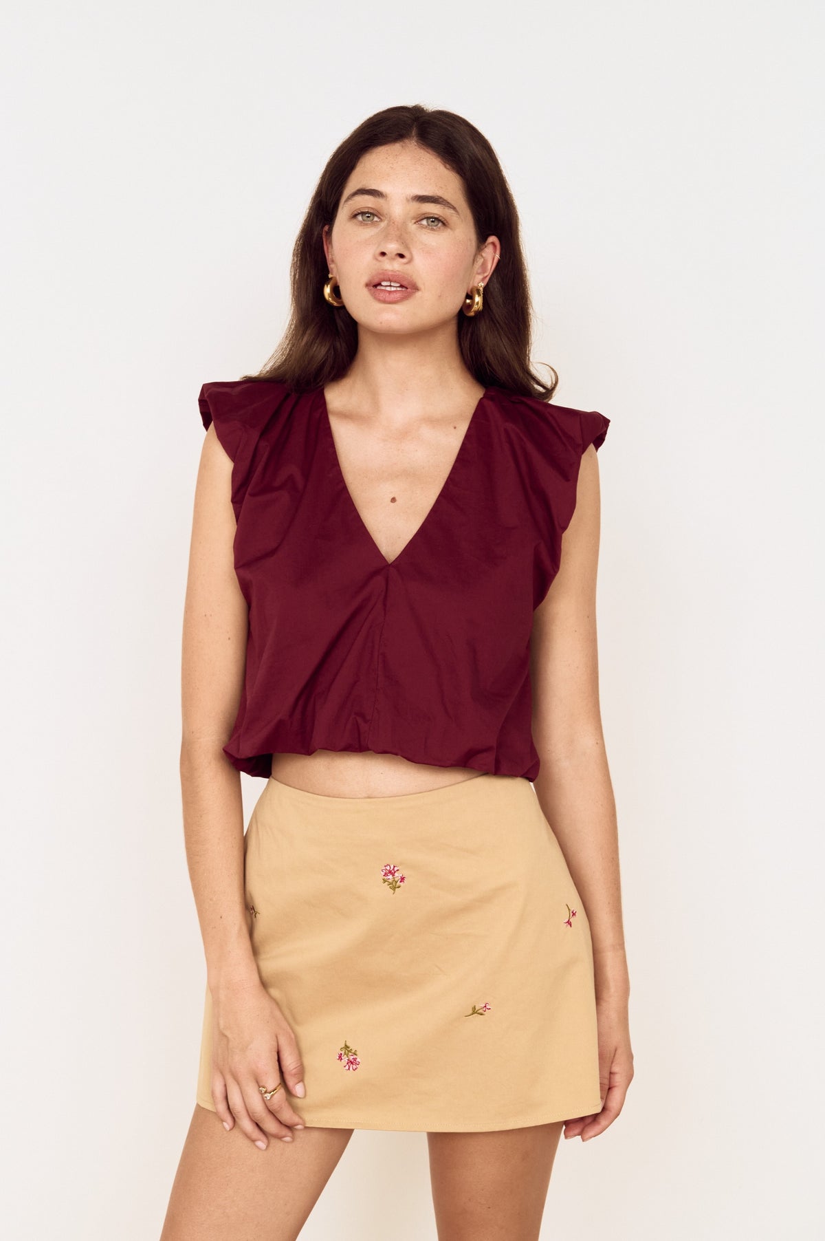 MINKPINK LOLA V NECK TOP