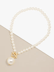 ZENZII PEARL PENDANT COLLAR NECKLACE