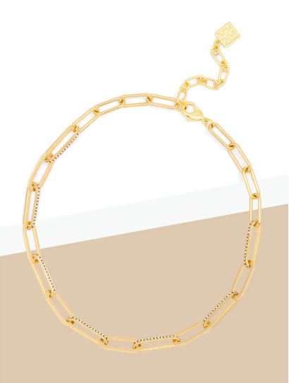 ZENZII CRYSTAL LINK COLLAR NECKLACE