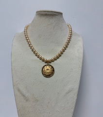 YOCHI PEARL W/ CHANEL COIN NECKLACE