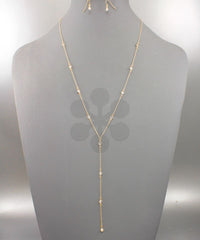 GS CZ DROP Y NECKLACE