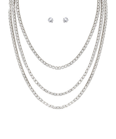 GS CZ 3MM TENNIS CHAIN TRIPLE