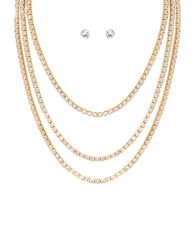 GS CZ 3MM TENNIS CHAIN TRIPLE