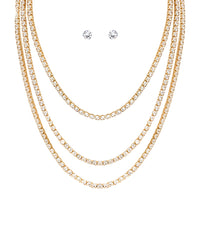 GS CZ 3MM TENNIS CHAIN TRIPLE