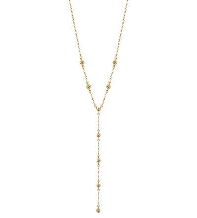 GS RHINESTONE CHAIN Y SHAPE NECKLACE SET