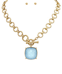GS BIG STONE PENDANT NECKLACE