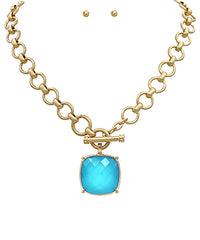 GS BIG STONE PENDANT NECKLACE