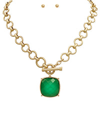 GS BIG STONE PENDANT NECKLACE