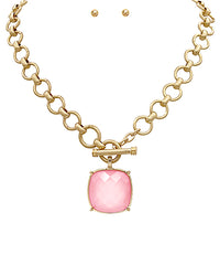GS BIG STONE PENDANT NECKLACE