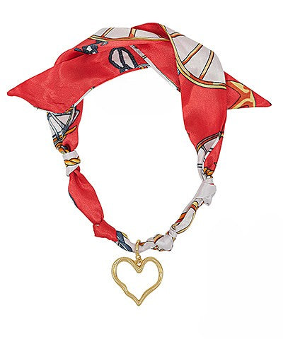GS HEART CHARM SCARF NECKLACE