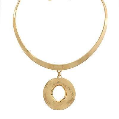 GS CIRCLE PENDANT CHOKER
