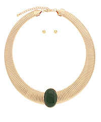 GS 33MM OVAL STONE OMEGA CHOKER