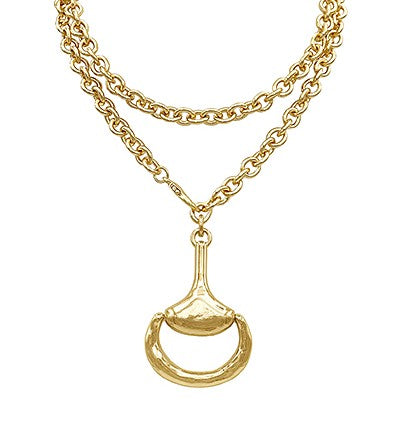 GS HORSEBIT PENDANT ADJUSTABLE NECKLACE SET
