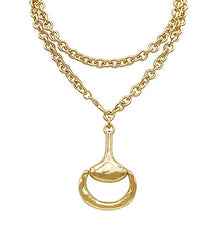 GS HORSEBIT PENDANT ADJUSTABLE NECKLACE SET