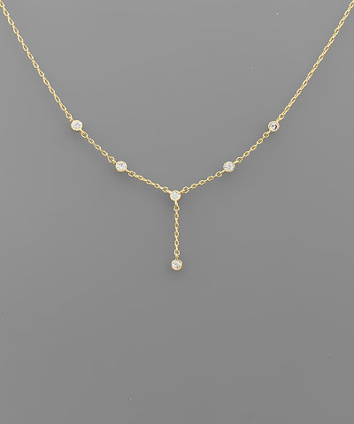 GS CZ MINI Y NECKLACE