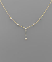 GS CZ MINI Y NECKLACE