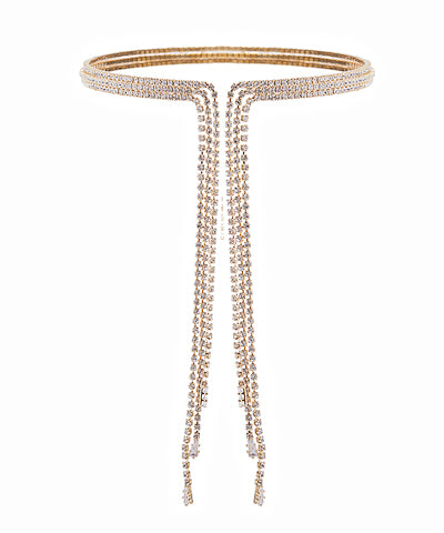 GS PAVE CHOKER DROP NECKLACE