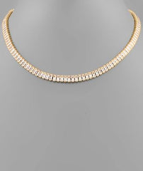 GS CZ CHOKER NECKLACE
