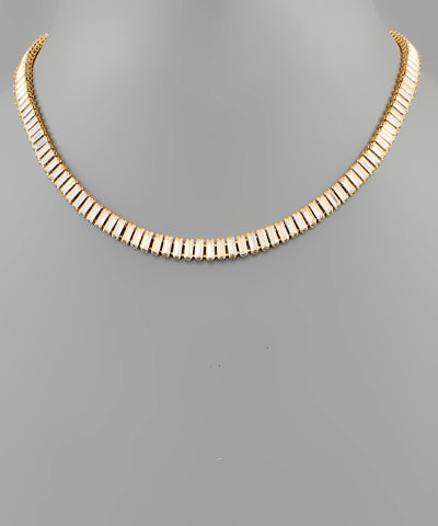 GS CZ CHOKER NECKLACE