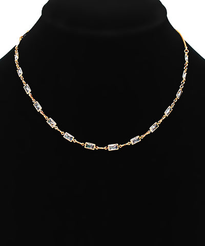 GS EMERALD CUT BAGUETTE NECKLACE