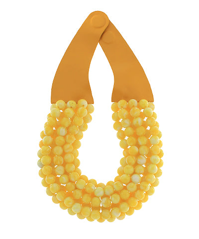 GS AGATE BALL BEADED NECKLACE