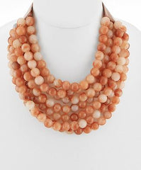 GS AGATE BALL BEADED NECKLACE