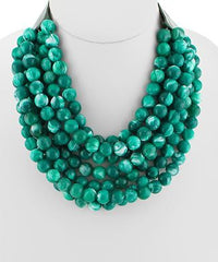 GS AGATE BALL BEADED NECKLACE