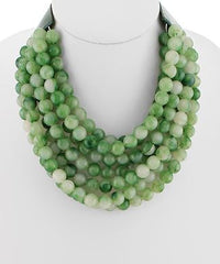 GS AGATE BALL BEADED NECKLACE