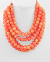 GS FACETED MARBLE BEAD NECKLAC