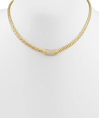 GS CZ CHARM & SOLID CABLE CHAI