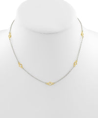 GD TT CZ STATION CHAIN NECKLACE