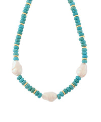 GS CHUNKY PEARL & STONE NECK