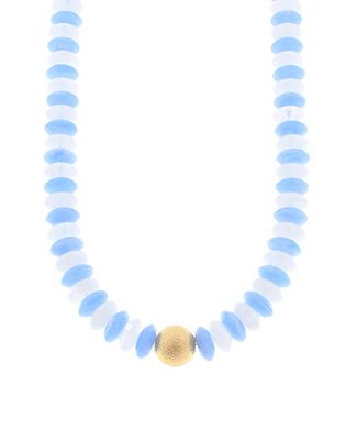 GS METAL & COLOR BEAD NECKLACE