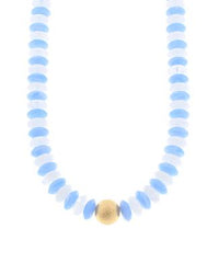 GS METAL & COLOR BEAD NECKLACE