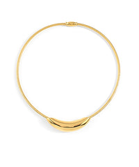 GS BOLD PIPE PENDANT CHOKER NECKLACE