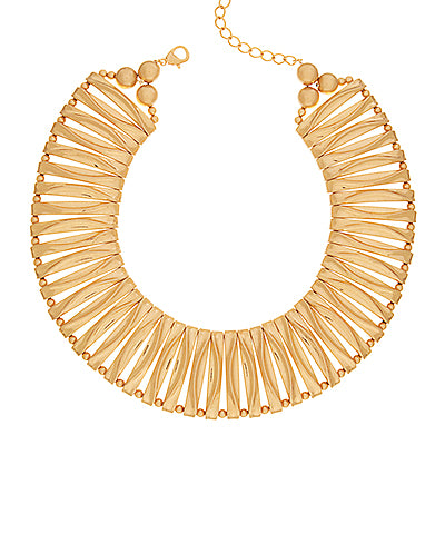 GS VINTAGE TEXTURED BAR LINK NECKLACE