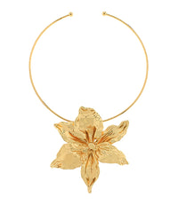 GS TEXTURED FLOWER WIRE OPEN CHOKER