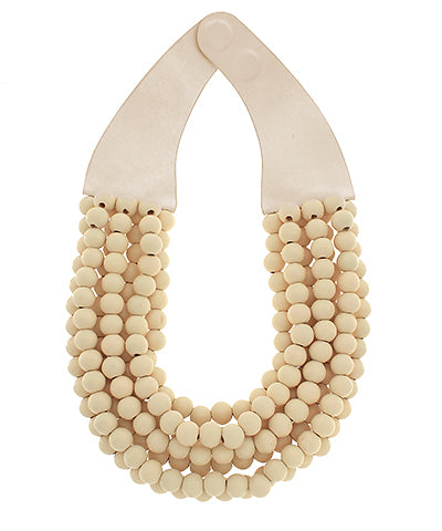 GS WOOD BEAD NECKLACE