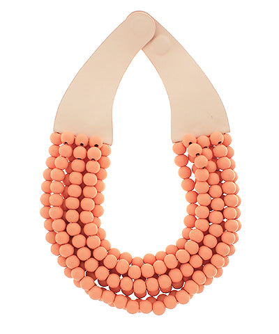 GS WOOD BEAD NECKLACE