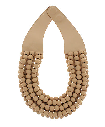 GS WOOD BEAD NECKLACE