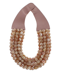 GS AGATE BALL BEAD NECKLACE