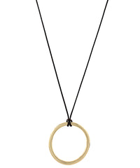 GS LARGE RING PENDANT CORD NECKLACE