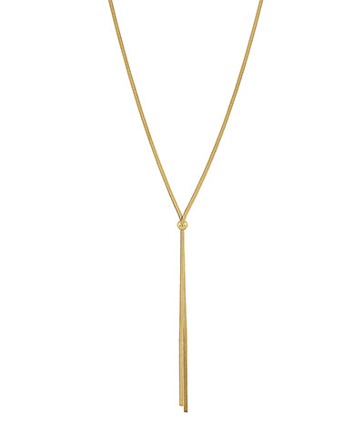 GS SNAKE CHAIN STAINLESS STEEL LONG NECKLACE