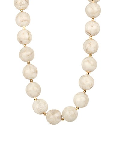 GS ACRYLIC MARBLE BEAD NECKLAC